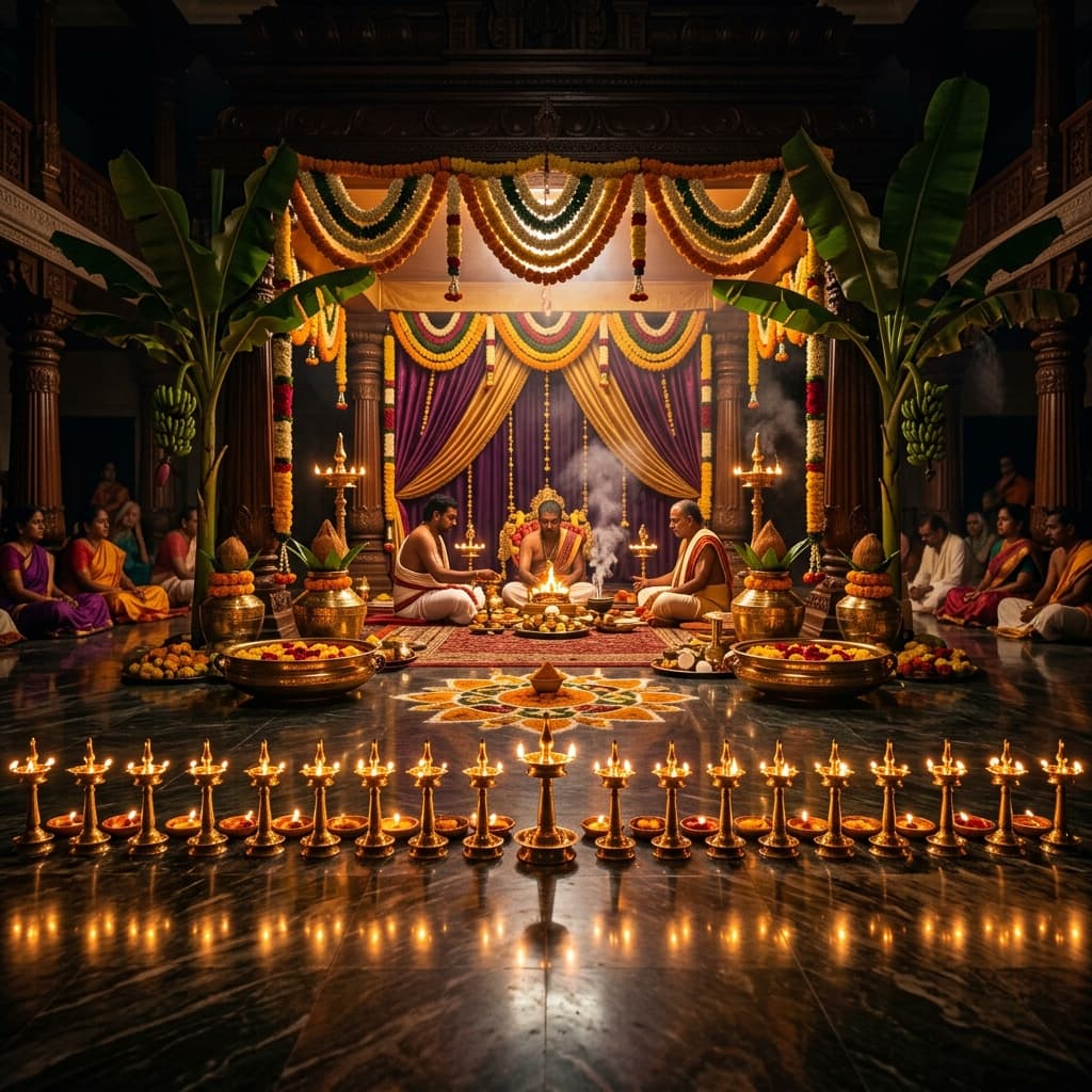 Immersive background for traditional rituals